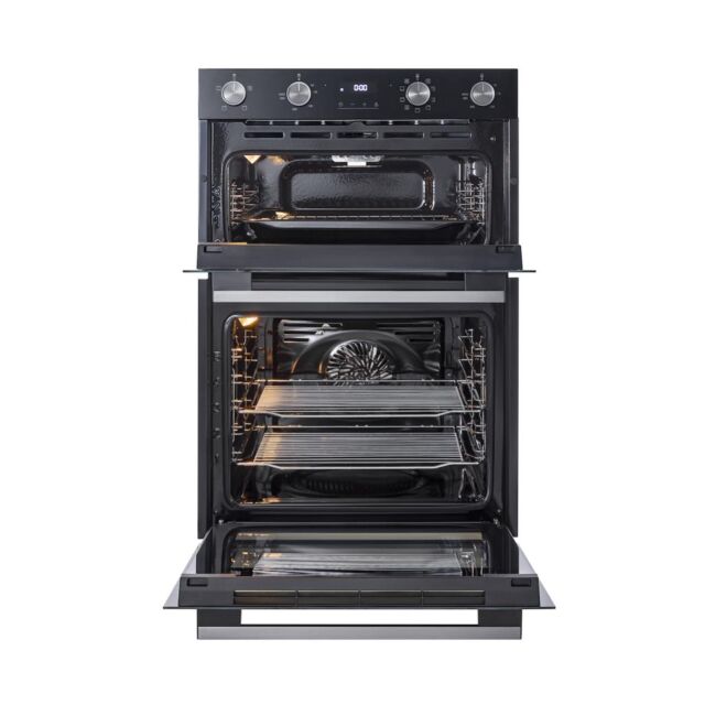 Midea MBOD70M30D0-BK - Black Built-In Double Oven - 110L - A Energy