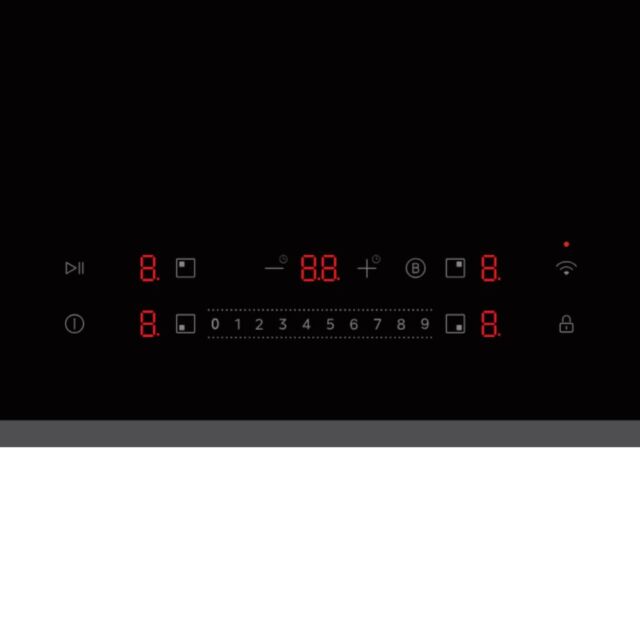 Midea MIH744E325GK - Black 60cm Induction Hob - 4 Zones - Built-In