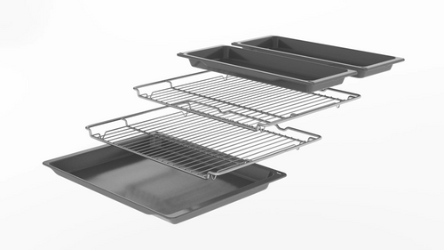 Bosch Series 4 NBS533BS0B - Stainless steel Built under Electric Double Oven - Catalytic cleaning - A/B energy - Display