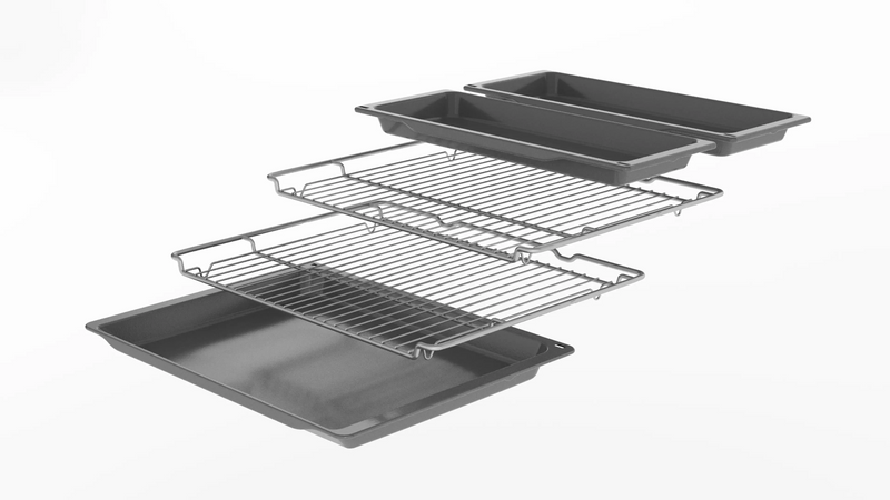 Bosch Series 4 NBS533BS0B - Stainless steel Built under Electric Double Oven - Catalytic cleaning - A/B energy - Display