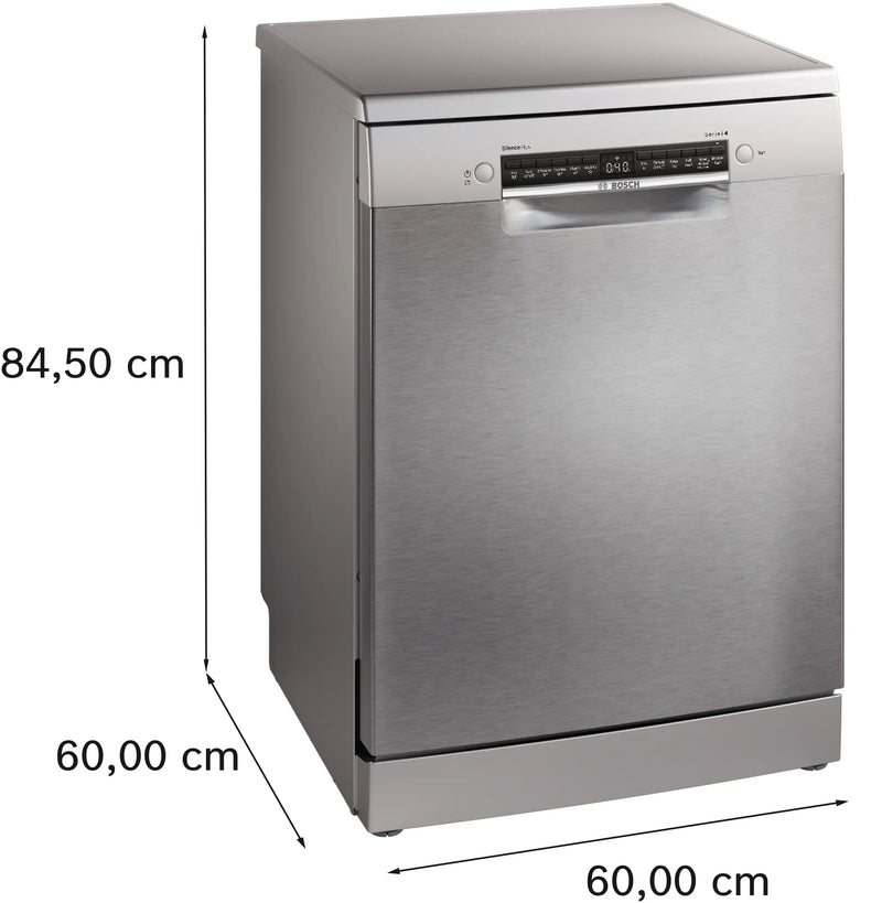 Bosch Series 4 SMS4EMI06G - Silver Freestanding Dishwasher - B energy