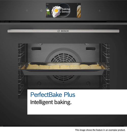 Bosch Series 8 HBG7764B1B - Black Built in Electric Single Oven - A+ energy