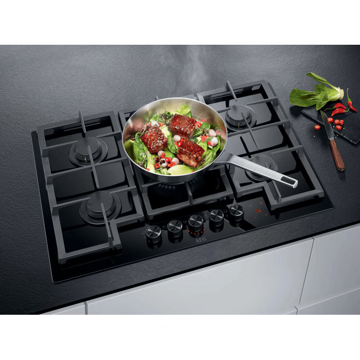 AEG HKB95341NL - Matt Black Gas Hob - 5 Burners