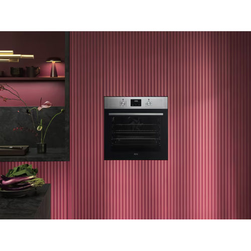 AEG BEX335011M - Stainless Steel Single Oven - 72L - A Energy