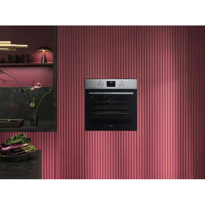AEG BEX335011M - Stainless Steel Single Oven - 72L - A Energy