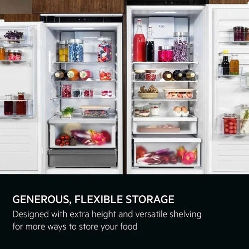 AEG NSC8M192DS - White Integrated Fridge Freezer - 207L/62L - D Energy