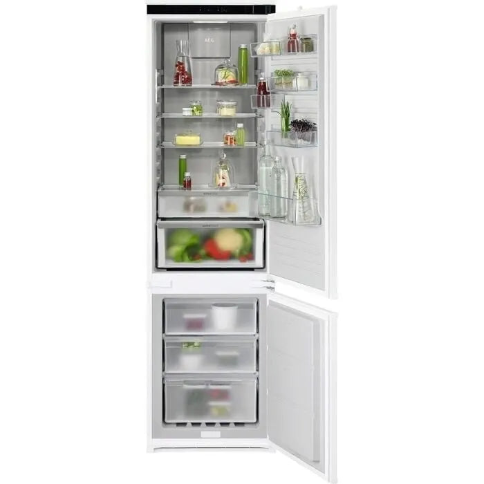 AEG NSC8M192DS - White Integrated Fridge Freezer - 207L/62L - D Energy
