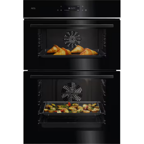 AEG TE7CP61B - Gloss Black Built-in Double Oven - 61L - A Energy