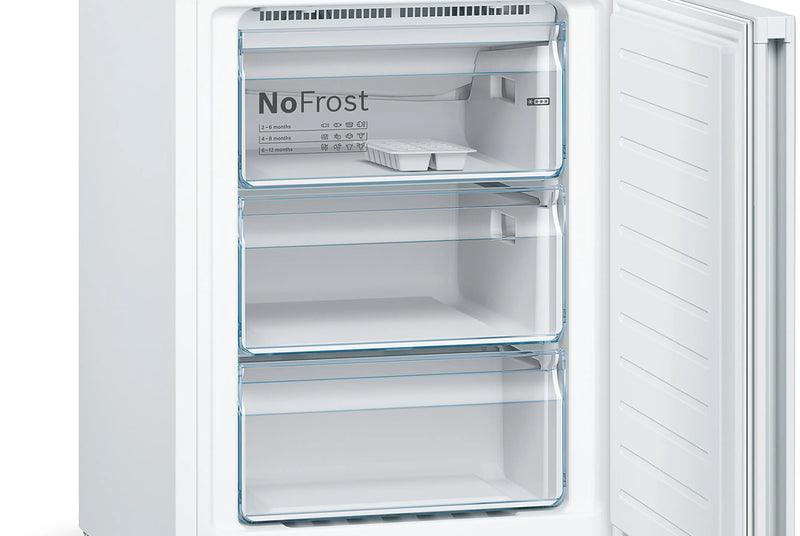 Bosch Series 4 KGN392WEBG - White Fridge Freezer - 279L/89L - E Energy