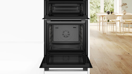 Bosch Series 4 MBA533BS3B - Stainless Steel Double Oven - 71L/34L - A/B Energy - Display