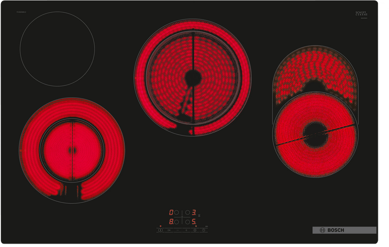 Bosch PKH811BB1D - Black Electric Ceramic Hob - 80cm - 4 Cooking Zones
