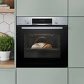 Bosch Series 4 HQA574BS3B - Stainless Steel Single Oven - 71L Capacity - Pyrolytic Self-Cleaning - A+ Energy Rating