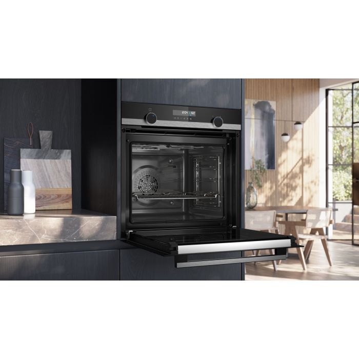 Siemens HB578GBS7B - Black Stainless Steel Single Oven - 71L Capacity - A+ Energy Rated