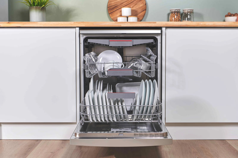 Bosch Series 6 SMS6ZCI10G - Silver Freestanding Dishwasher - B energy