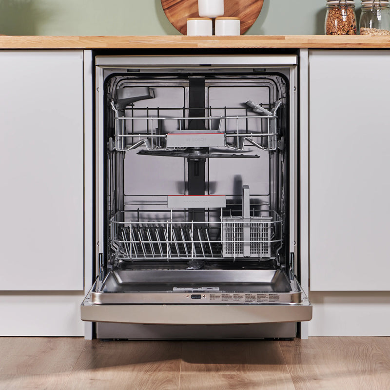 Bosch Series 4 SMS4EKI06G - Silver Freestanding Dishwasher - B energy