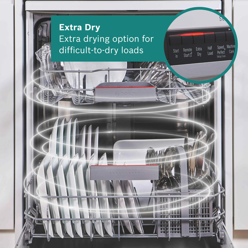 Bosch Series 4 SMS4EKW06G - White Freestanding Dishwasher - B energy