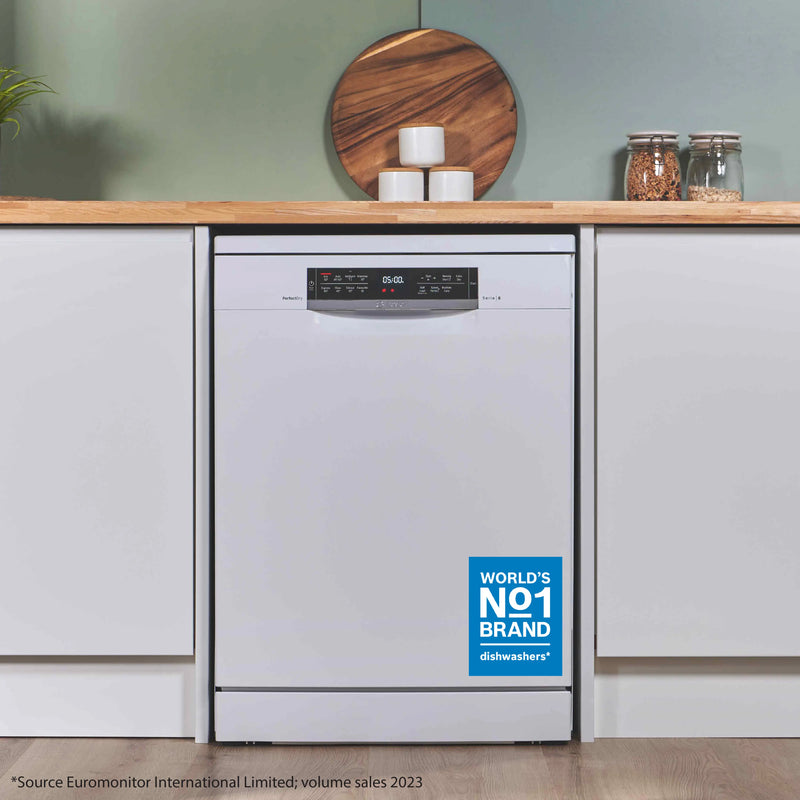 Bosch Series 6 SMS6TCW01G - White Freestanding Dishwasher - A energy