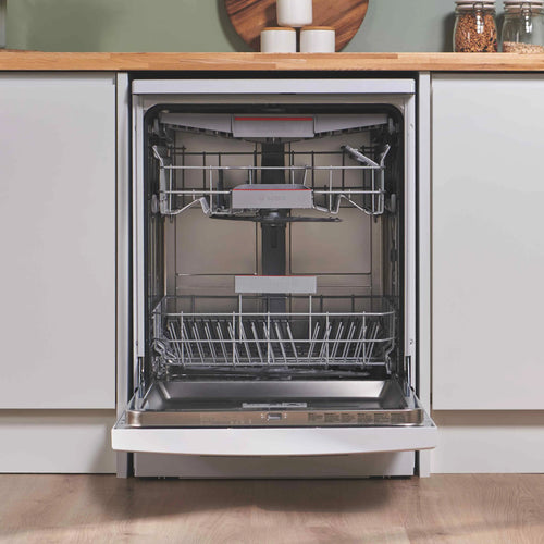 Bosch Series 6 SMS6ZCW10G - White Freestanding Dishwasher - B energy