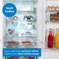 Bosch Series 4 KGN362LDFG - Silver Freestanding 60/40 Frost Free Fridge Freezer - D energy