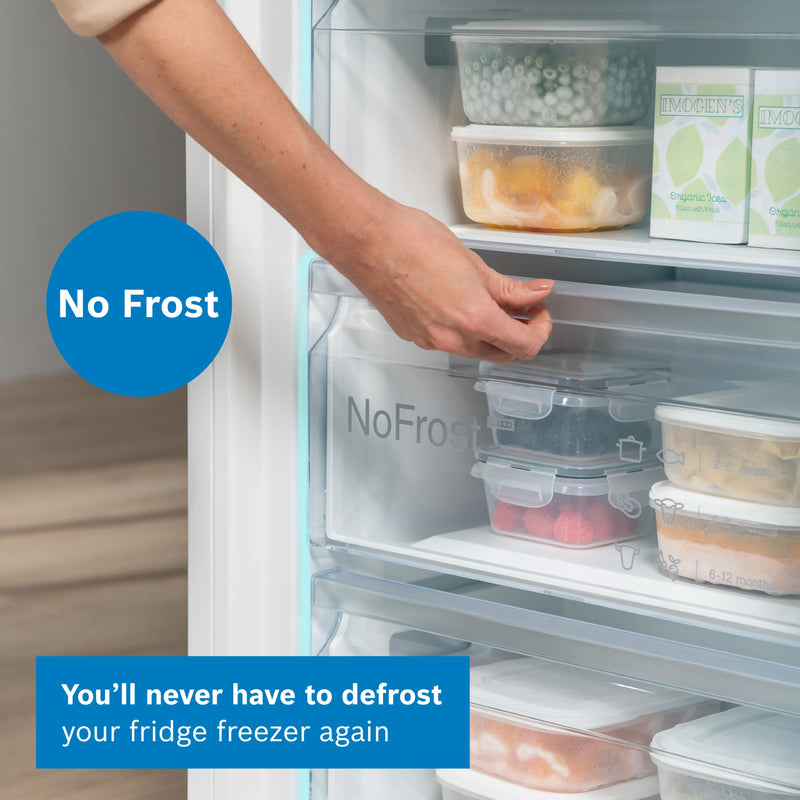 Bosch Series 4 KGN362LDFG - Silver Freestanding 60/40 Frost Free Fridge Freezer - D energy