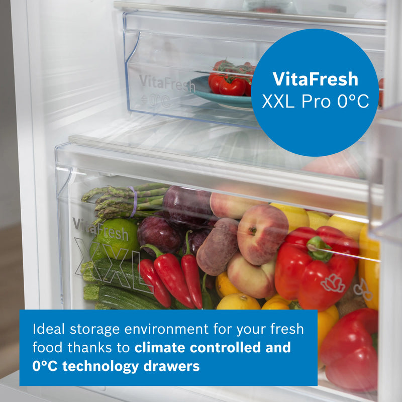Bosch Series 4 KGN362LDFG - Silver Freestanding 60/40 Frost Free Fridge Freezer - D energy