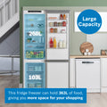 Bosch Series 4 KGN392LAGG - Stainless Steel Look Fridge Freezer - 260L/103L Capacity - A Energy Rating