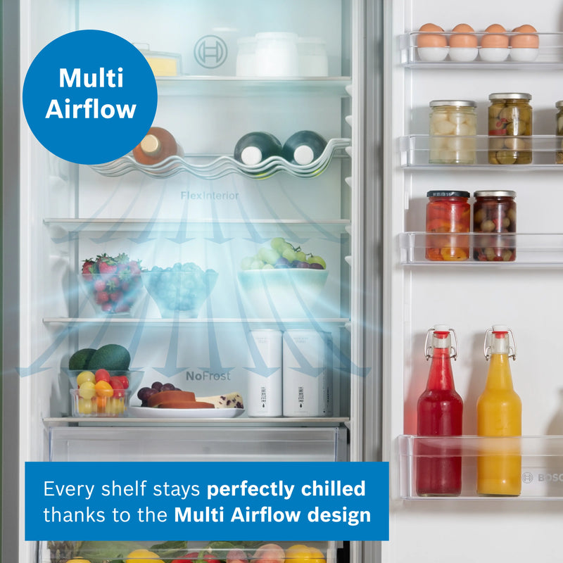 Bosch Series 4 KGN392LDFG - Silver Freestanding 70/30 Frost Free Fridge Freezer - D energy