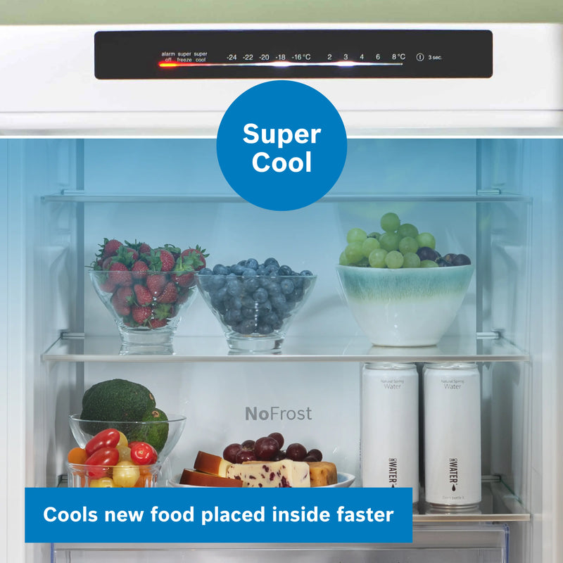 Bosch Series 4 KGN392WDFG - White Freestanding 70/30 Frost Free Fridge Freezer - D energy