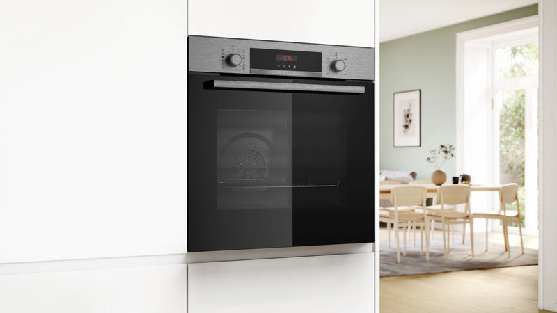 Bosch Series 4 HQA574BS3B - Stainless Steel Single Oven - 71L Capacity - Pyrolytic Self-Cleaning - A+ Energy Rating