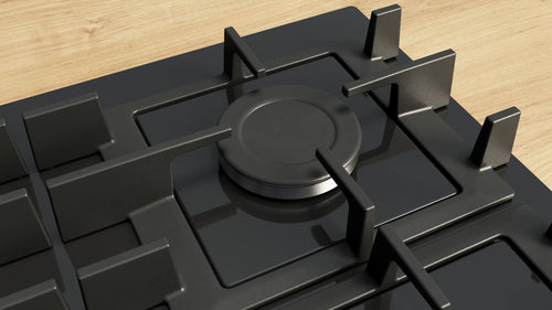 Bosch Series 4 PNP6B6K40 - Black Glass Gas Hob - 60cm