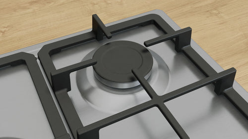 Bosch PGQ7B5K90 - Stainless Steel 75cm Gas Hob - 5 Cooking Zones