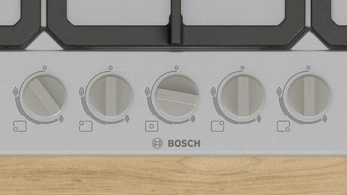 Bosch PGQ7B5K90 - Stainless Steel 75cm Gas Hob - 5 Cooking Zones