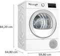 Bosch Series 4 WTH85224GB - White Heat Pump Tumble Dryer - A+++ Rated - 8KG