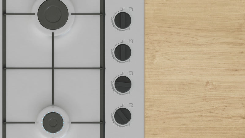 Bosch PBP6B5K60 - Stainless Steel 60cm Gas Hob - 4 Cooking Zones
