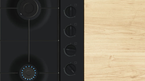 Bosch PBP6B6K60 - Black Gas Hob - 60cm - 4 Cooking Zones