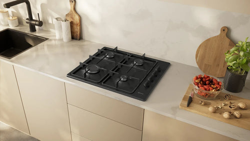 Neff T26BKP6S0 - Black 60cm Gas Hob - 4 Cooking Zones
