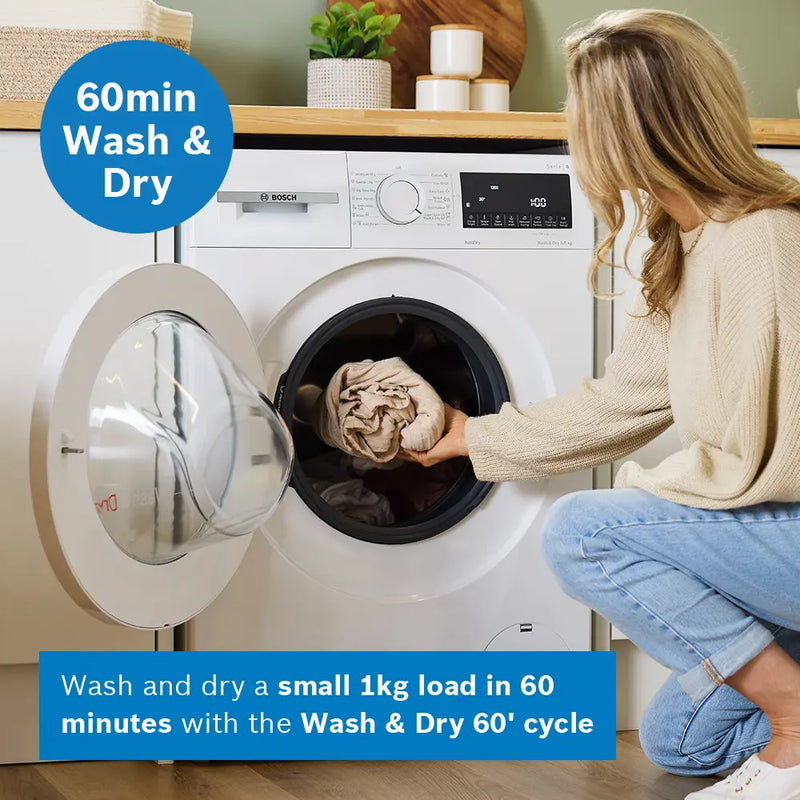 Bosch Series 4 WNA144V9GB - White 9KG/5KG Washer Dryer - 1400 RPM - E energy