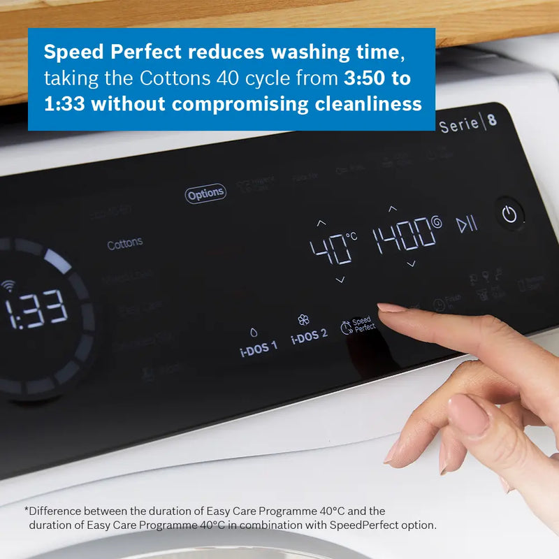 Bosch Series 8 WNC25410GB - White 10.5KG/6KG Washer Dryer - 1400 RPM - A/D energy