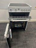 Hisense HDE3211BWUK - White Ceramic Electric Cooker - Double Oven - A+/A Energy - Unboxed