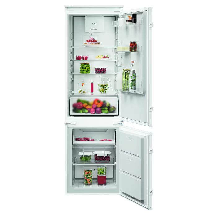 AEG NSC7C18GES - White Integrated Fridge Freezer - 186L Fridge / 62L Freezer - E Energy