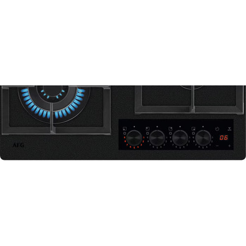 AEG HKB64341NL - Matt Black Gas Hob - 4 Burners - 74.5cm
