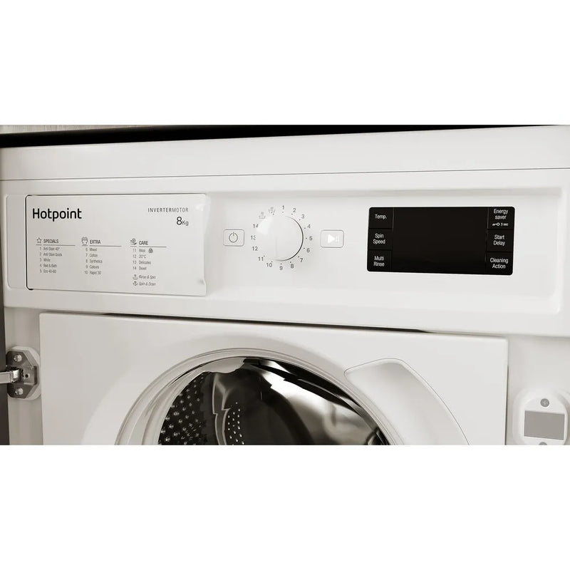 Hotpoint BI WMHG 81485 UK - Integrated 8KG Washing Machine - 1400 RPM - B energy - Display