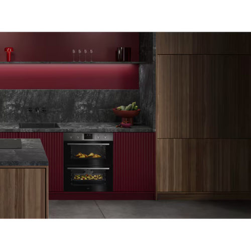 AEG OU5CU40M - Stainless Steel Built-Under Double Oven - 45L & 42L - A Energy