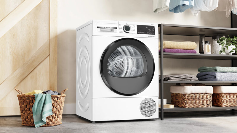 Bosch Series 6 WQG24500GB - White 9KG Heat Pump Tumble Dryer - A+++ Energy