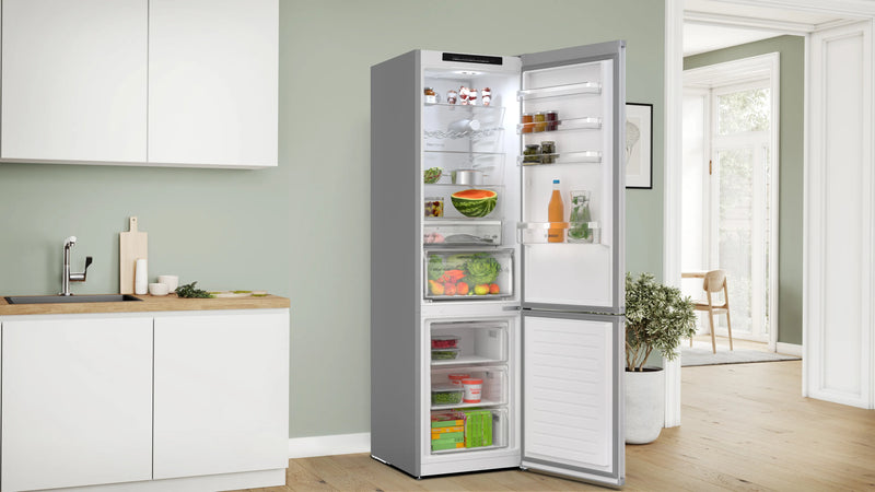 Bosch KGN392LAGG - Stainless Steel Look Fridge Freezer - 260L/103L Capacity - A Energy Rating