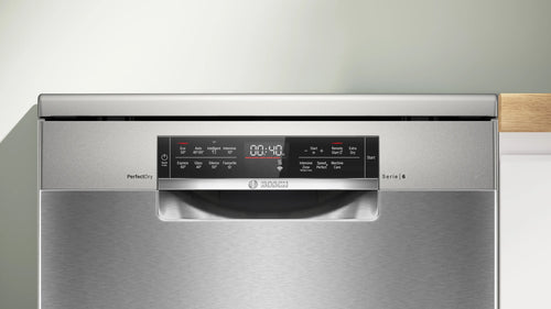 Bosch Series 6 SMS6TCI01G - Silver Freestanding Dishwasher - A energy