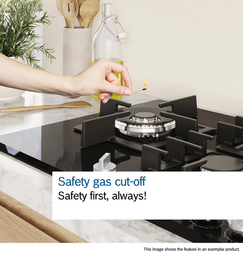 Bosch Series 4 PGP6B5K90 - Stainless Steel Gas Hob - 4 Burner Built-in