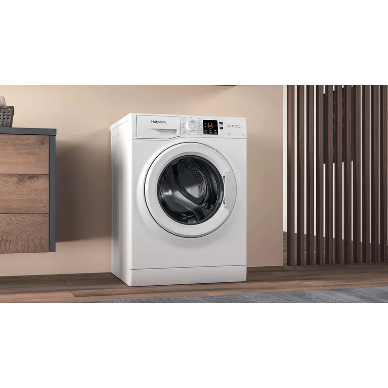 Hotpoint NSWF 846 W UK - White Freestanding 8KG Washing Machine - 1400 RPM - A energy