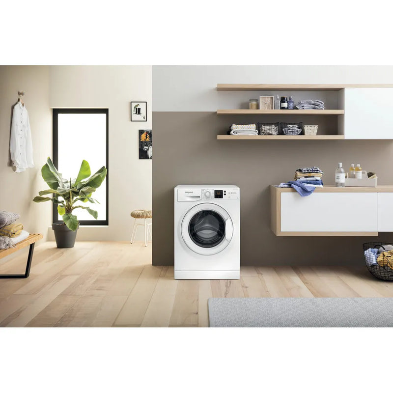 Hotpoint NSWF 846 W UK - White Freestanding 8KG Washing Machine - 1400 RPM - A energy