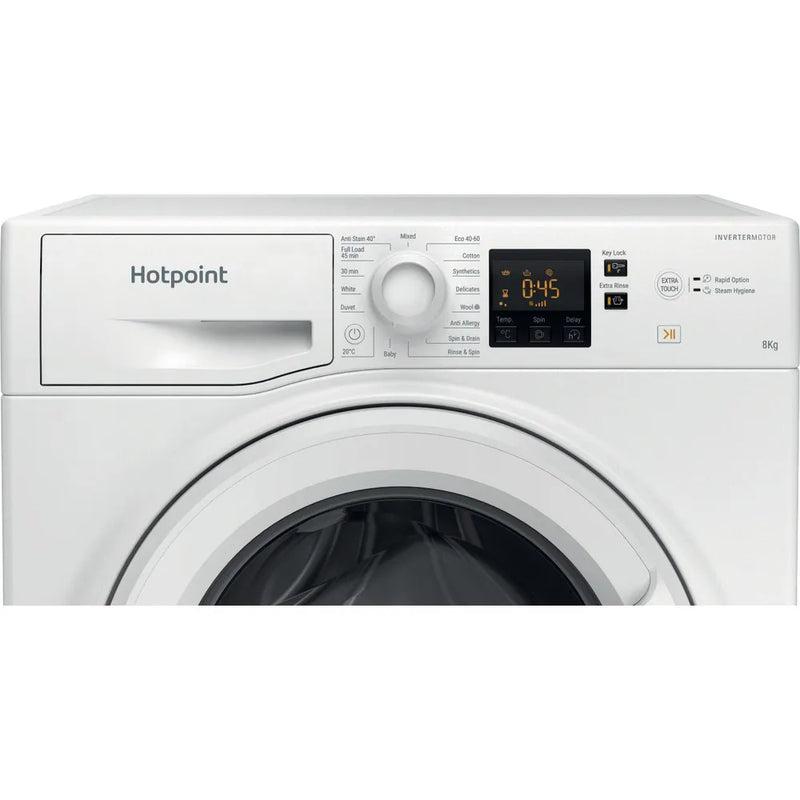 Hotpoint NSWF 846 W UK - White Freestanding 8KG Washing Machine - 1400 RPM - A energy